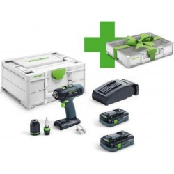 Festool Perceuse-visseuse sans fil T 18+3 HPC 4,0 I-Plus Organizer Edition 577428