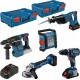 Bosch set 5 pièces 18V : GSB + GWS + GBH + GSA + GLI + 3x ProCORE18V + GAL 0615990M2X