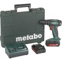 Metabo Perceuse sans fil BS 18 2x 1,3 Ah mallette plastique + chargeur 602207950