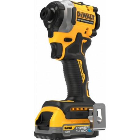 Dewalt Clé à choc sans fil 1/4 DeWalt 18V XR (sans balais), max. 206 Nm, incl. 2x batterie Powerstack (18 Volt / 1,7 Ah) avec te