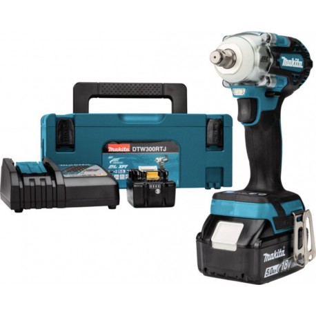 Makita Clé à chocs sans fil 18V / 5,0 Ah, 2 batteries + chargeur en MAKPAC DTW300RTJ