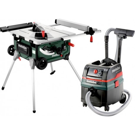 Metabo Set scie circulaire de table TS 254 + aspirateur tous usages ASR 25 L SC metabo, carton 690695000