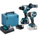 Makita Combo Kit sans fil 18 V Carpentry Set (DDF486 + DTW700) / 5.0 Ah, 2 batteries + chargeur en MAKPAC DLX2453TJ