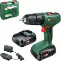 Bosch Perceuse-visseuse à percussion sans fil EasyImpact 18V-40 : 2x blocs-piles PBA 18V 1,5Ah W-A 06039D8102