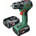 Bosch Perceuse-visseuse sans fil UniversalDrill 18V-60 : 2 packs de batteries PBA 18V 2,0Ah W-B 06039D7002