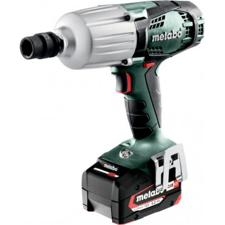 Metabo Visseuse à choc SSW 18 LTX 600 metabo, Coffret, 18V 2x5.2Ah Li-Ion + ASC 55 602198650