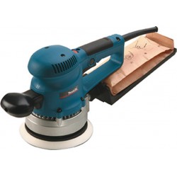 Makita Ponceuse excentrique 150 mm avec jeu de papier abrasif en velcro BO6030JX