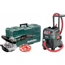 Metabo Kit ponceuse de rénovation RSEV 19-125 RT + aspirateur tous usages ASR 35 M ACP, coffret en plastique 691001000