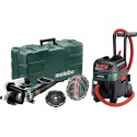 Metabo Fraiseuse de murs MFE 40 + aspirateur universel ASR 35 M ACP Set + disque à fraiser diamanté 20 mm 2 UP + 2 disques à tro