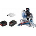 Bosch Scie à onglets sans fil BITURBO GCM18V-305 GDC : 2x batterie 5,5Ah, chargement rapide 0601B43002