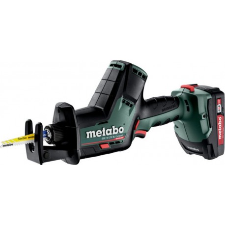 Metabo Scie sabre sans fil SSE 18 LTX BL Compact (602366500) metaBOX 145 18V 2x2Ah Li-Ion + ASC 55