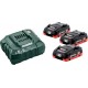 Metabo Kit de base 3 batteries LiHD 18 V /4 Ah, chargeur ASC 30-36 V 685132000