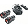 Bosch Kit de démarrage : 2xPBA 12V, 1,5 Ah Batterie O-A et chargeur GAL 1210 CV 1600A01L3E