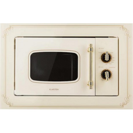Klarstein victoria 20 four micro-ondes encastrable 20L 800W grill 1000W ivoire