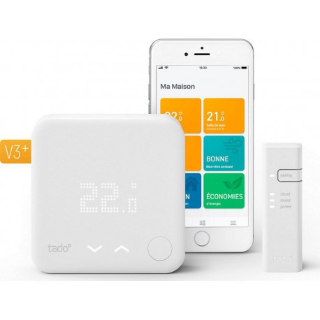 TADO Thermostat connecté Kit démarrage- V3+ version Filaire