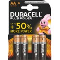 Duracell Plus Power 4 piles 1,5V alcalines AA (lot de 3)