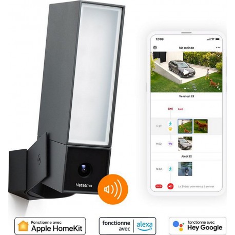 Netatmo Caméra de sécurité de sécurité exterieure connectée+Sirène