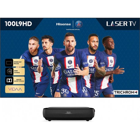 Hisense Vidéoprojecteur home cinéma 100L9HD Laser TV + écran