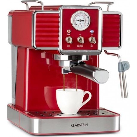 Klarstein Machine à expresso Gusto Classico 1350W - Rouge