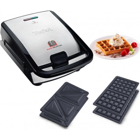 Tefal Snack Collection Appareil à gaufres et croque-triangle, Multifonction SW852D12