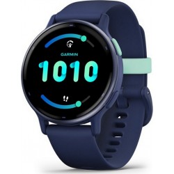 Garmin Montre sport Vivoactive 5 Metallic Blue bracelet bleu