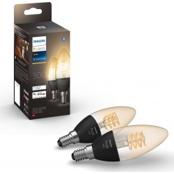 Philips Ampoule connectée HUE White E14 4.5W Filament Flamme x2