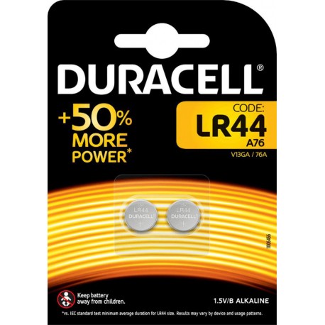 Duracell 2 piles 1,5V alcalines LR44 (lot de 3)