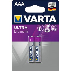 Varta Ultra Lithium 2 piles 1,5V AAA LR03 (lot de 2)