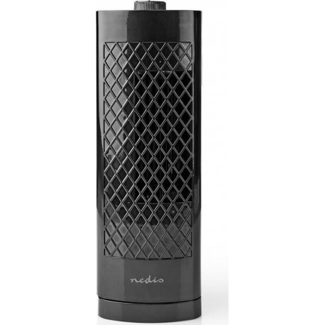 Nedis Ventilateur Colonne de Bureau Hauteur 30cm 3 Vitesses Oscillation Noir