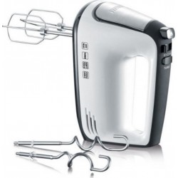 Severin hm3830 batteur électrique : mélange, bat, pétrit - 5 vitesses + fonction turbo, 1 600 tours/min, 2 fouets et crochets… S