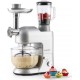 Klarstein lucia argentea 2g robot de cuisine multifonction avec hachoir électrique - 1200w- argent TK2-LuciaArgentea 2G