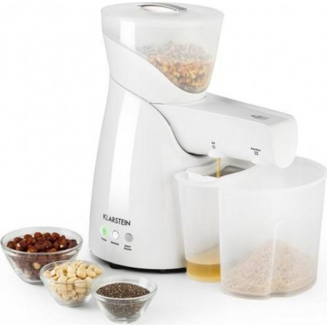 Klarstein olivia presse à huile électrique 650W - capacité 700g - pressage à froid - blanc OL1-Olivia
