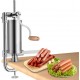 Giantex poussoir à saucisses viande 3l machine à saucisse remplissage de saucisse en acier inoxydable avec 4xtubes