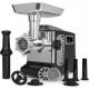 Klarstein kraftprotz hachoir à viande électrique 700w, moteur cuivre, 3 disques perforés acier inoxydable - noir OV12-Beefmaker