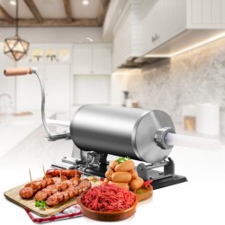 Giantex poussoir à saucisses viande 4.8l machine à saucisse remplissage de saucisse en acier inoxydable avec 4xtubes