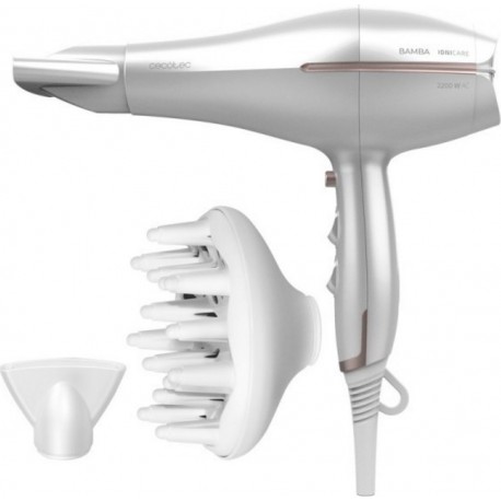 Cecotec Sèche-cheveux cecotec bamba ionicare 5300 maxi aura blanc, technologie ionique réelle