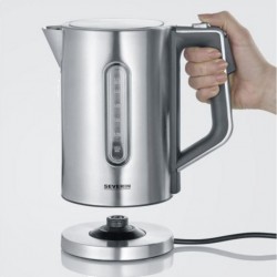 Severin wk3418 bouilloire 1,7 l a température réglable jusqu'a 100°c, pas de 5°c, affichage lcd, sans bisphénol a, socle 360°… S