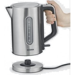 Severin wk3416 bouilloire design 1,7 l, ébullition rapide, sans bisphénol a, arret auto, range câble, socle 360°, inox SEV400814