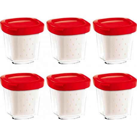 SEB Pot XF100501 6 POTS YAOURT POUR DELICES/MULT
