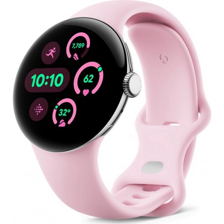Google Montre connectée Pixel Watch 3 41 mm Argent Poli 4G