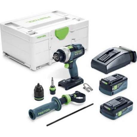 Festool Perceuse-visseuse sans fil TDC 18/4 5,0/4,0 I-Plus QUADRIVE