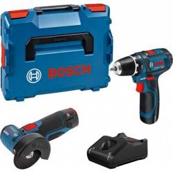 Bosch Kit Combo avec 2 outils 12V : GSR 12V-15+ GWS 12V-76 +2x2.0Ah + GAL 12V-40 (L)