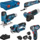 Bosch Lot de 5 outils 12V : GSR + GOP + GHO + GWS + GST + 3x GBA + GAL + XL-BOXX