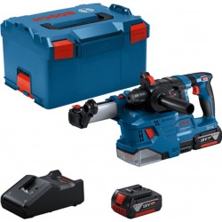 Bosch Marteau perforateur sans fil avec SDS plus GBH 18V-22, 2x batterie GBA 18V4.0Ah/L-BOXX, brosse annulaire.
