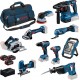 Bosch Bleu TN10 Set Combi 10 pièces - Set d'outils professionnels 18V avec sac à outils