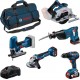 Bosch Bleu 0615A5004E Set Combi 5 pièces - Set d'outils professionnels 18V avec sac à outils