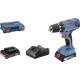 Bosch Bleu 06019H100A GSR 18V-21 Perceuse sans fil 18 Volt 2.0 AH Li-ion dans L-Case + 5 ans de garantie du revendeur
