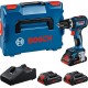 Bosch Bleu 0615A5002W GSB 18V-90 C Marteau perforateur sans fil 3x ProCORE18V 4.0Ah et chargeur GAL 18V-40 en L-BOXX