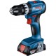 Bosch Bleu 06019K3302 GSB 18V-45 Marteau perforateur sans fil 18V 2.0Ah Li-ion dans L-Case