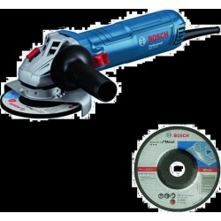 Bosch Bleu 06013A6100 GWS 12-125 Meuleuse d'angle en coffret avec disque à tronçonner